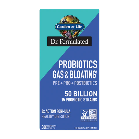 Garden of Life - Dr. Formulated Probiotics Gas & Bloating 50 Billion - 30 Veg Capsules