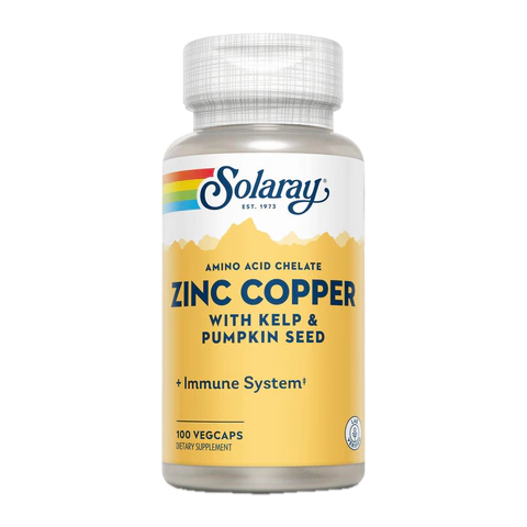 Solaray - Zinc Copper - 100 Veg Capsules