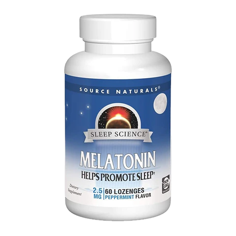 Source Naturals - Melatonin 2.5mg Pmint - 60 Lozenges