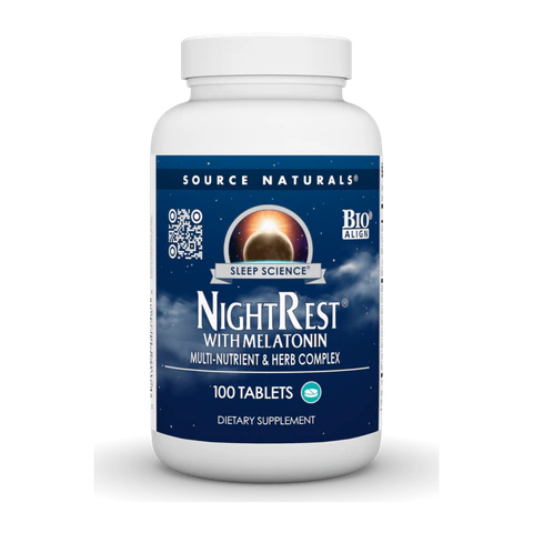 Source Naturals - Night Rest W/Melatonin - 100 Tablets
