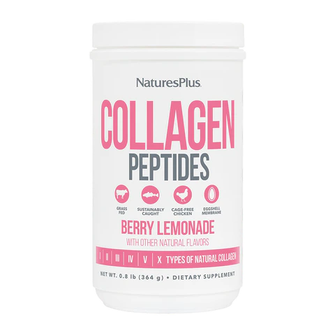 Natures Plus - Collagen Peptides Berry Lemonade - 364 grams