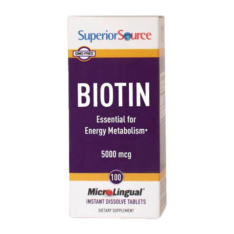 Superior Source - Biotin 5,000 mcg - 100 Tablets
