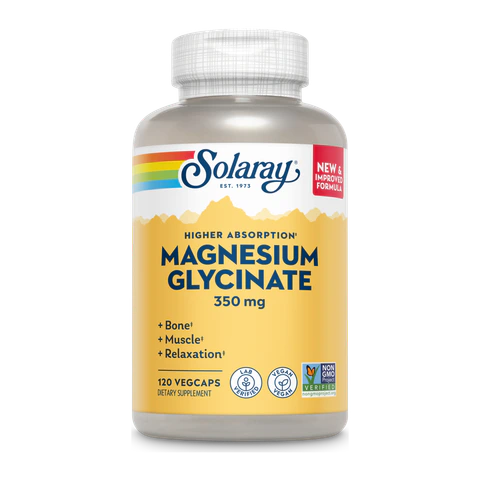 Solaray - Magnesium Glycinate 350 mg - 120 Veg Capsules