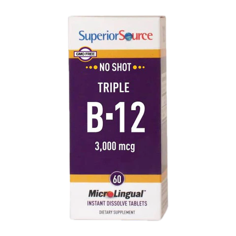 Superior Source - Triple B-12 3,000 mcg - 60 Tablets