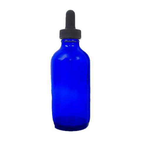 Wyndmere - 4 oz Cobalt Blue Glass Bottle With Dropper - 4 oz