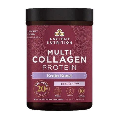 Ancient Nutrition - Multi Collagen Protein Brain Boost Vanilla - 454g