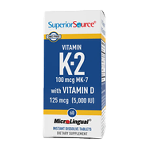 Superior Source - K2 100 mcg With D3 5000 - 60 Tablets