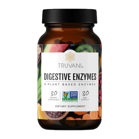 Truvani - Easy Enzymes - Plant Based Digestive Enzymes - 30 Capsules