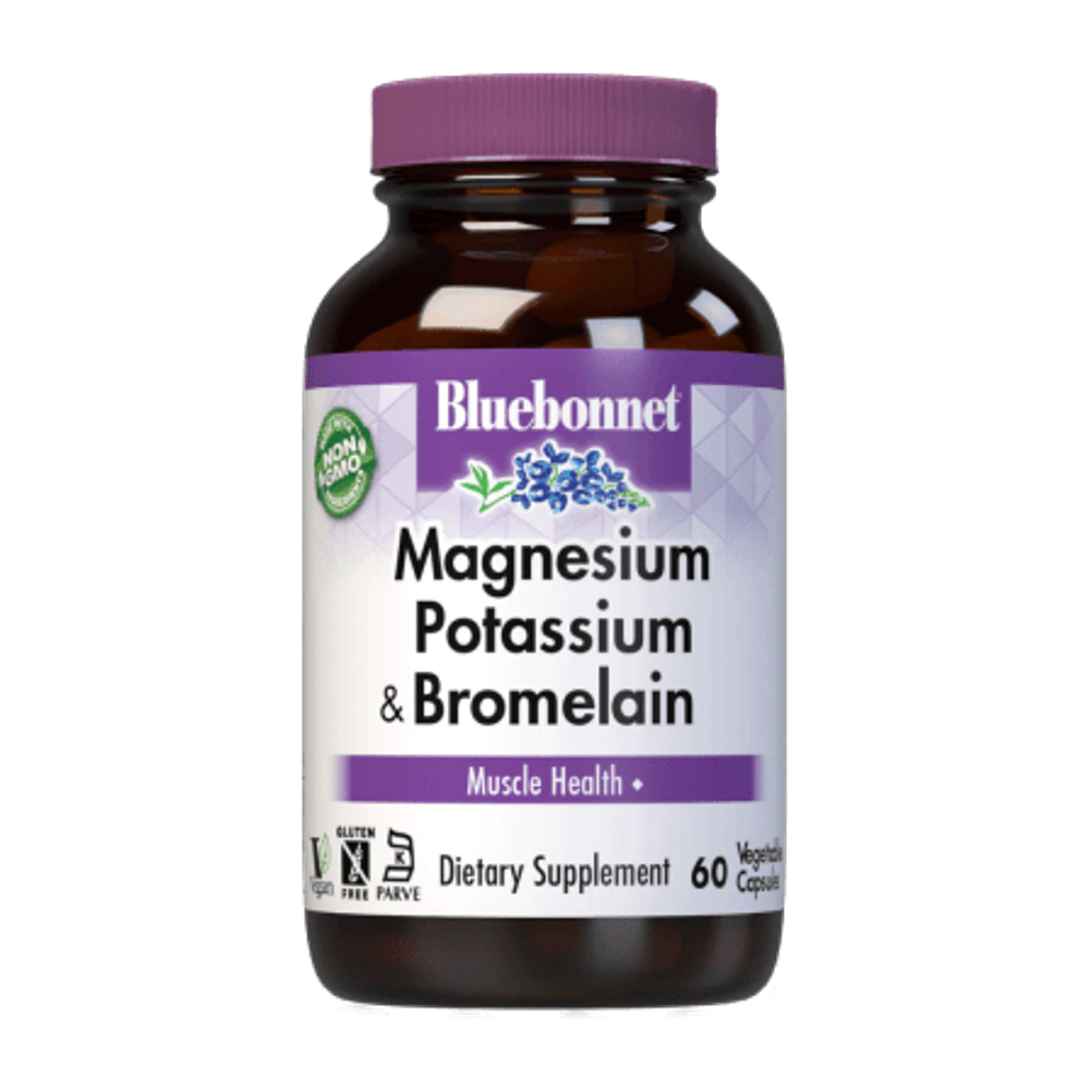 Bluebonnet - Magnesium Potassium Plus Bromelain - 60 Veg Capsules