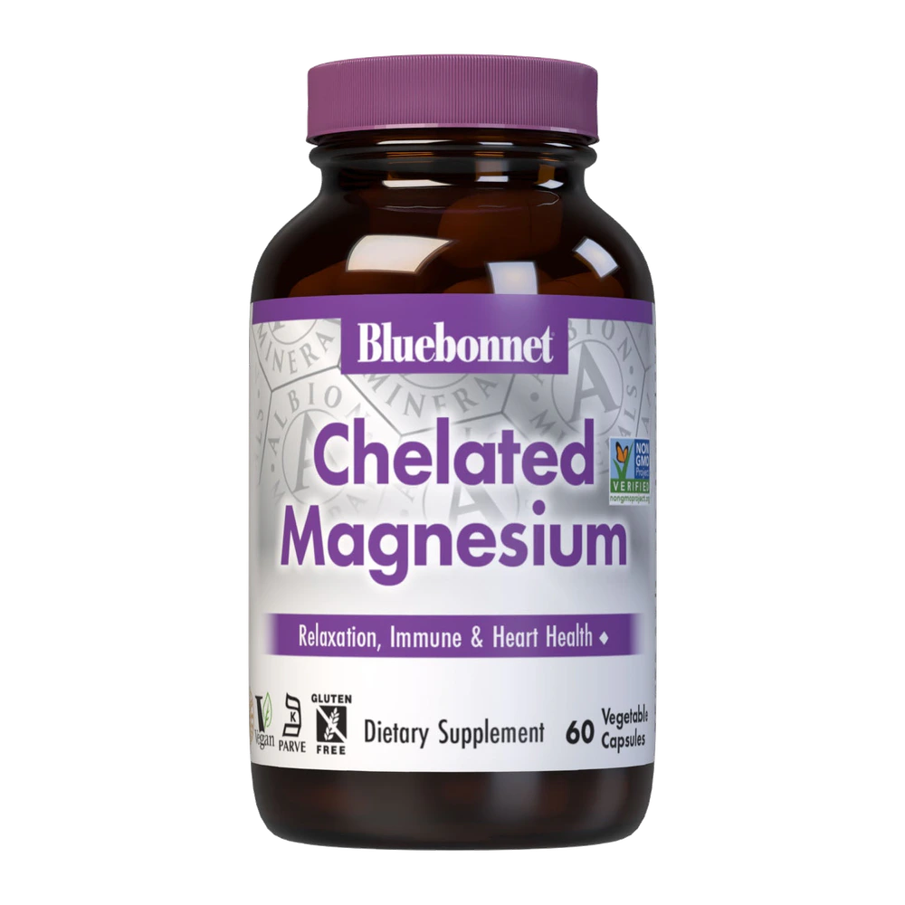 Bluebonnet - Chelated Magnesium - 60 Veg Capsules