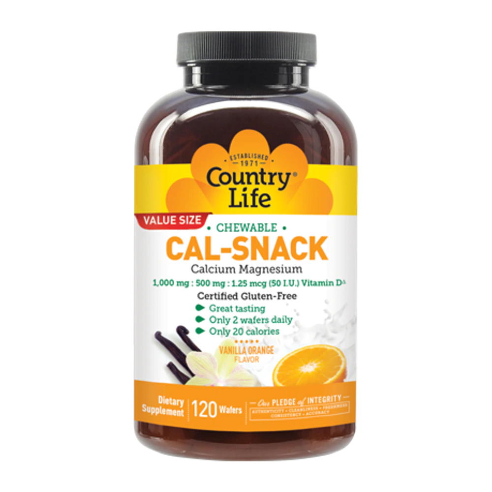 Country Life - Chewable Cal Snack Vanilla Orange - 120 Veg Capsules