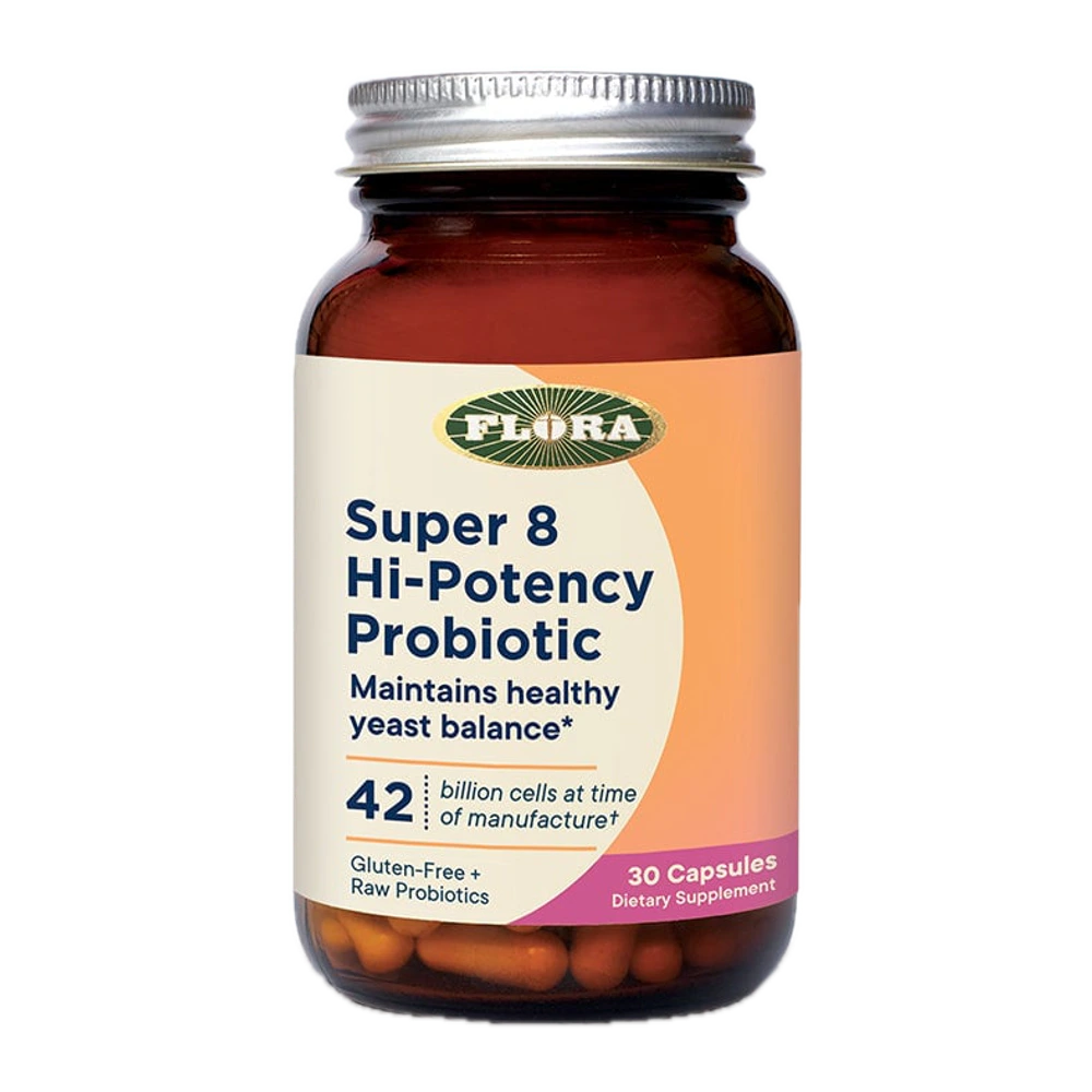 Flora - Super 8 Hi Potency Probiotic - 30 Capsules