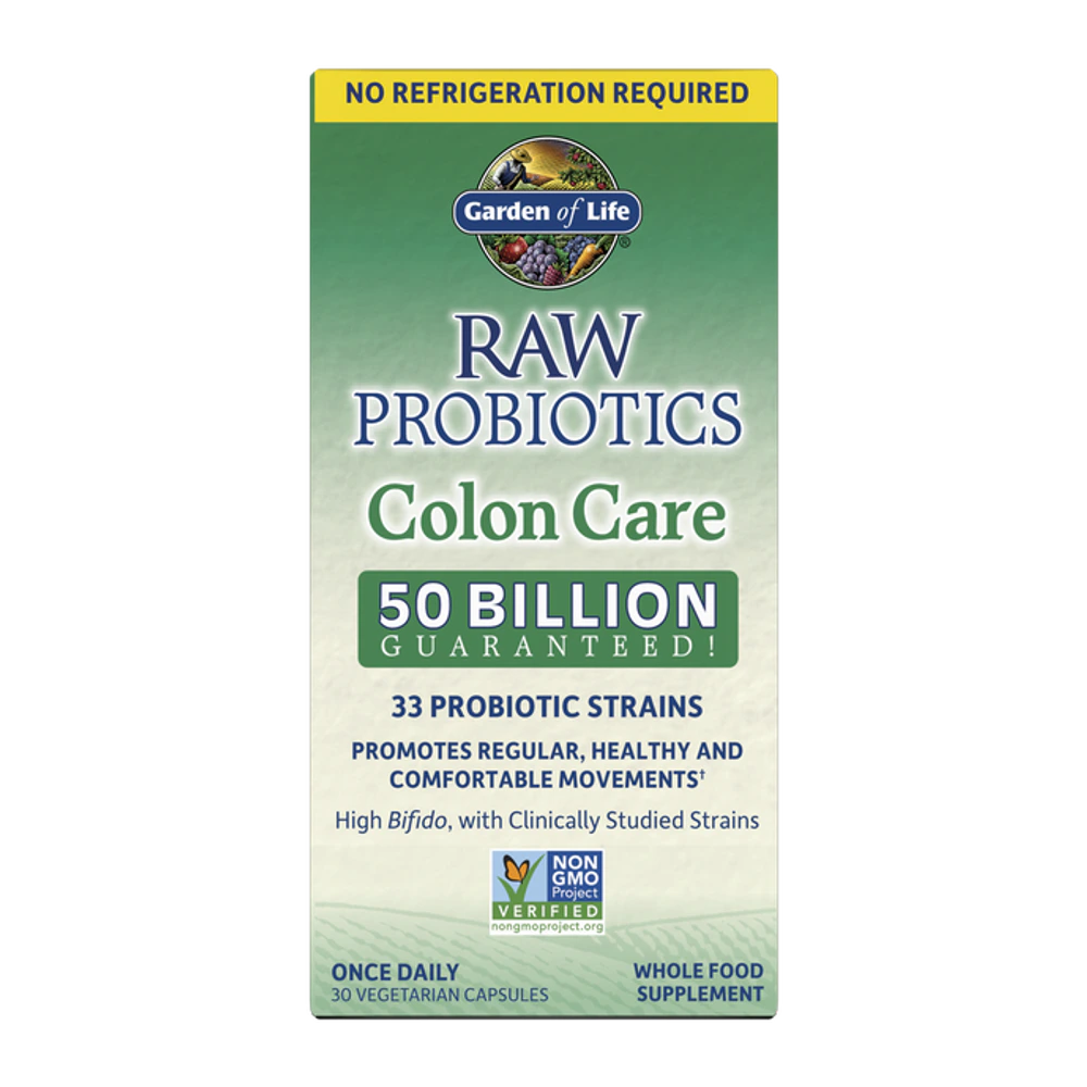 Garden of Life - Raw Probiotics Colon Care Shelf Stable - 30 Capsules
