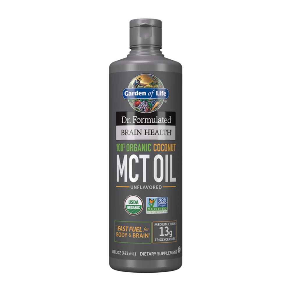 Garden of Life - Dr. Formulated Brain Health 100% Organic Coconut Mct Oil Unflavored - 16 oz