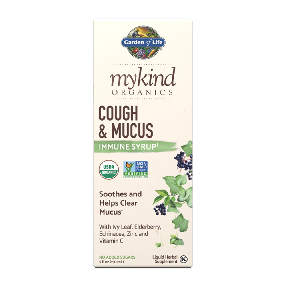 Garden of Life - Mykind Organics Cough & Mucus Syrup - 5 oz