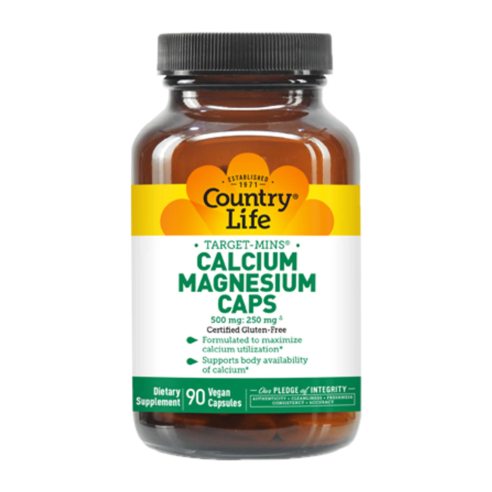 Country Life - Target Mins Calcium Magnesium Complex With Vitamin D3 - 90 Veg Capsules