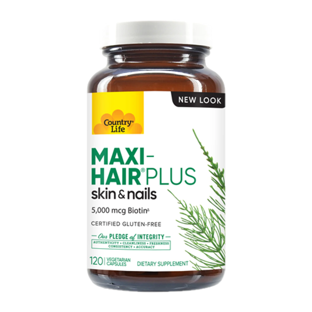 Country Life - Maxi Hair Plus 5000 mcg - 120 Veg Capsules