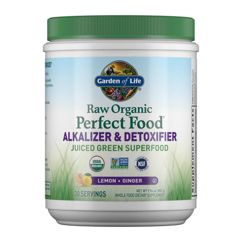 Garden of Life - Raw Organic Perfect Food Alkalizer & Detoxifier Lemon-Ginger - 10 oz