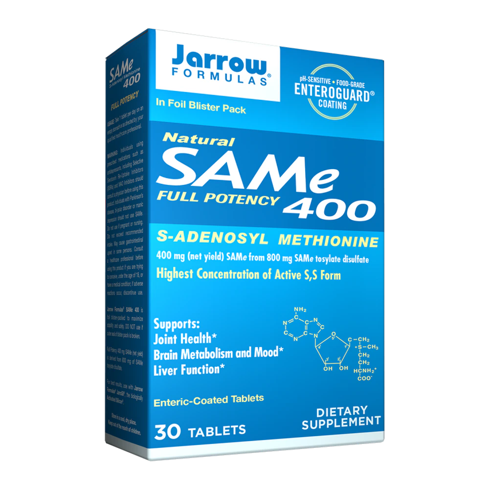 Jarrow - Natural Sam-E S-Adenosyl-L-Methionine 400 - 30 Tablets