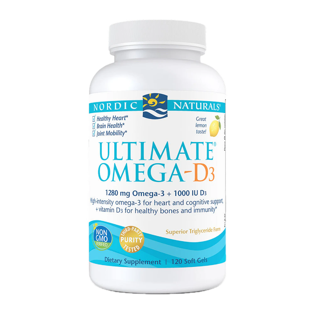Nordic Naturals - Ultimate Omega D3 Lemon 1000 mg - 120 Count