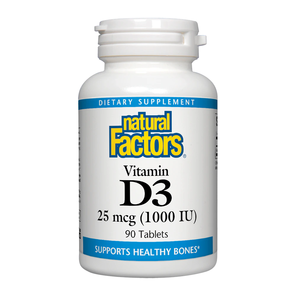 Natural Factors - Vitamin D3 1000 IU - 90 Tablets