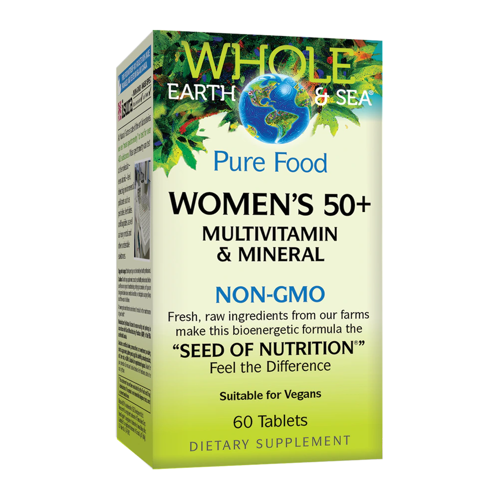 Natural Factors - Whole Earth & Sea Womens 50+ Multivitamin & Mineral - 60 Tablets