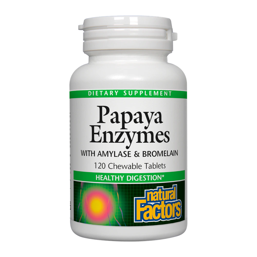 Natural Factors - Papaya Enzymes - 120 Tablets
