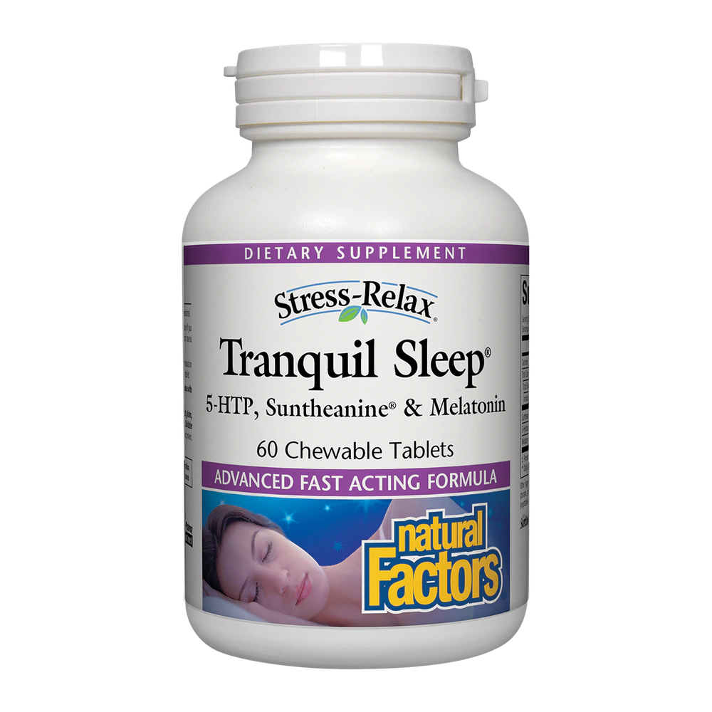 Natural Factors - Stress-Relax Tranquil Sleep Chewable - 60 Tablets