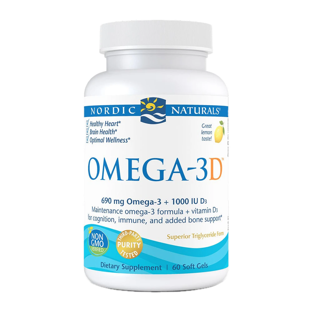 Nordic Naturals - Omega-3D Lemon - 60 count