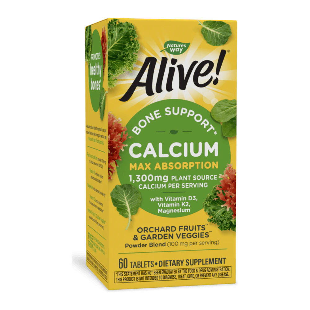 Natures Way - Alive! Calcium Bone Formula - 60 Tablets