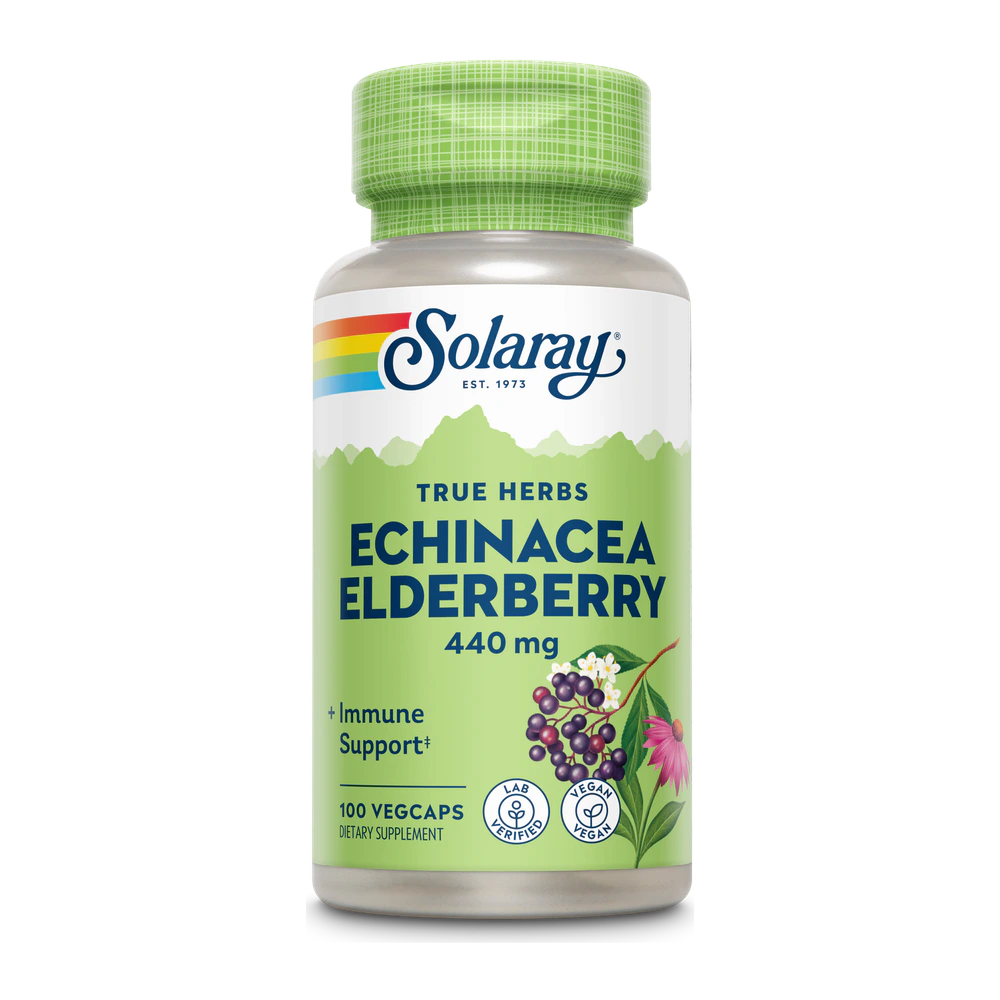 Solaray - Echinacea with Elderberry - 100 Capsules