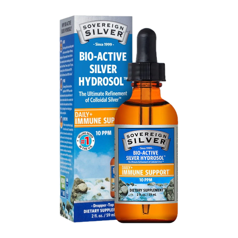 Sovereign Silver - Bio-Active Silver Hydrosol Dropper-Top - 2 oz dropper