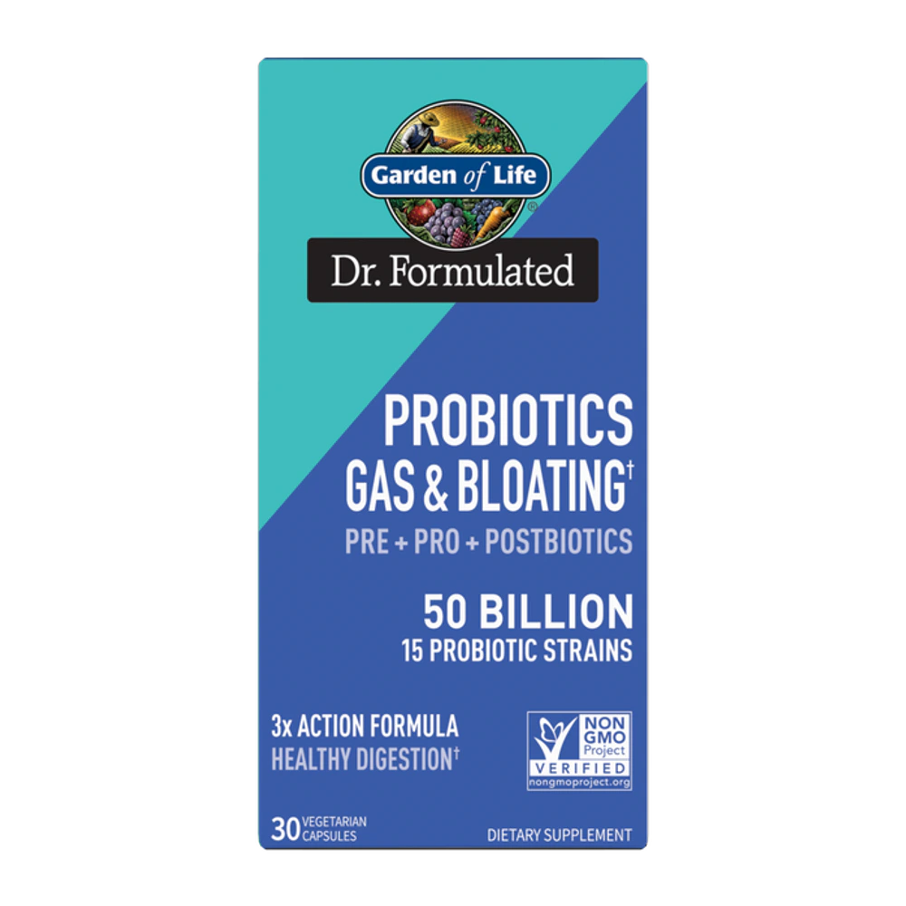 Garden of Life - Dr. Formulated Probiotics Gas & Bloating 50 Billion - 30 Veg Capsules