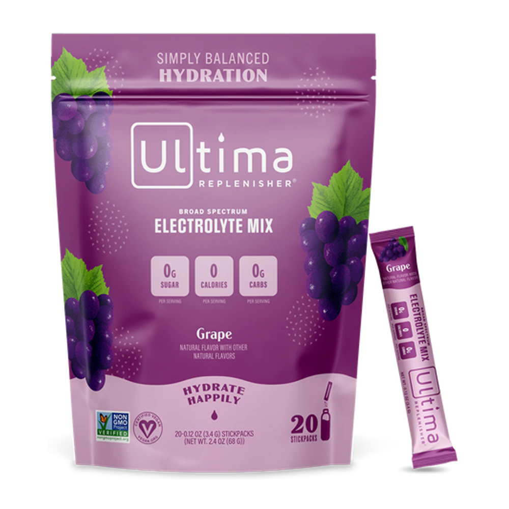 Ultima - Box of Grape Electrolyte Powder - 20 Sticks