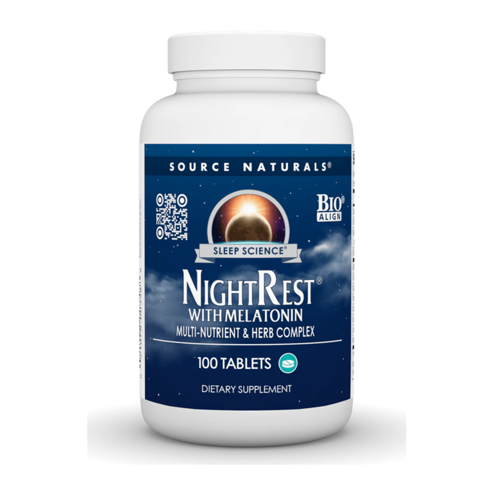 Source Naturals - Night Rest W/Melatonin - 100 Tablets