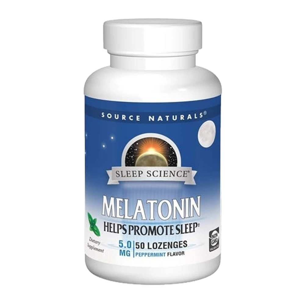 Source Naturals - Melatonin 5mg Pmint - 50 Lozenges