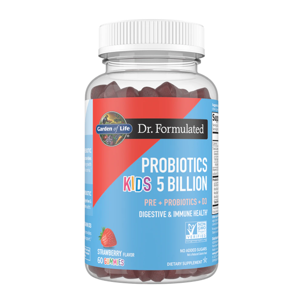 Garden of Life - Dr. Formulated Probiotics Kids 5 Billion Strawberry - 60 Gummies